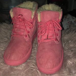 Pink boots